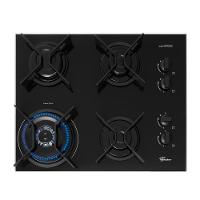 Cooktop 4 Bocas Tripla Chama Fit Line Fischer Preto Bivolt - 2