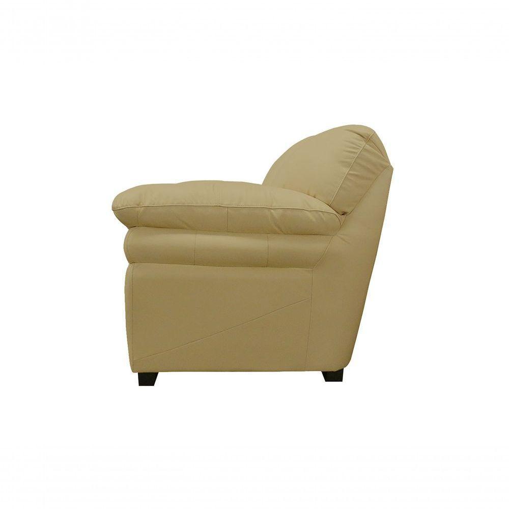 Conjunto Sofá De Couro Gana 3 E 2 Lugares Bege Ivory - Mempra Design - 6