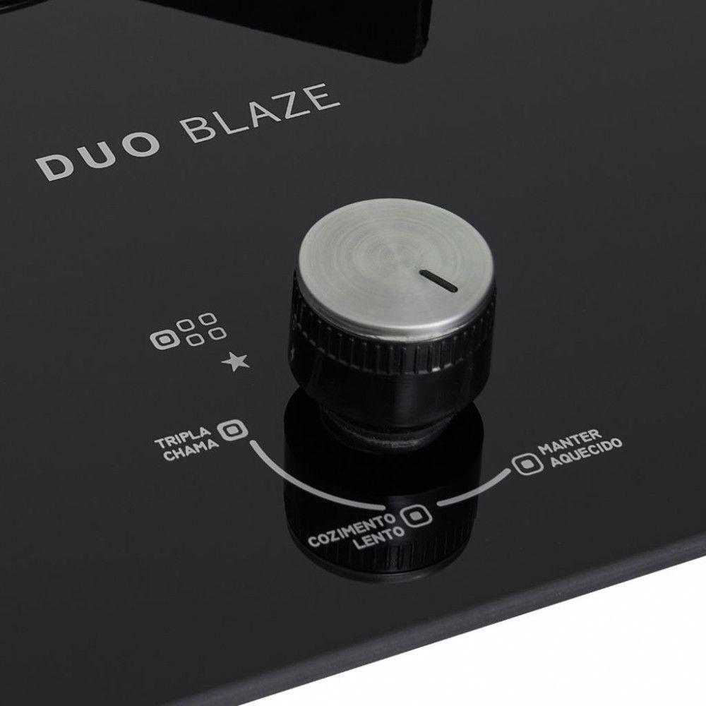 Cooktop 5 Bocas Tripla Chama Infinity Mesa Vidro Fischer Preto Bivolt - 3