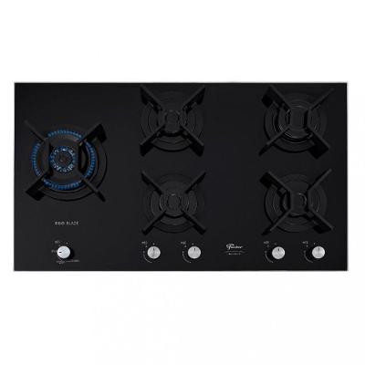 Cooktop a Gás Fischer Infinity Duo 5 Bocas Mesa Vidro Temperado Preto Bivolt