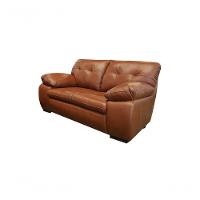 Sofá De Couro Marselha 2 Lugares Conhaque Com Brilho - Mempra - 3