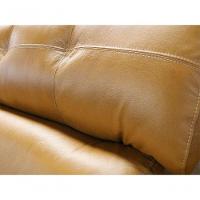 Sofá Retrátil E Reclinável De Couro Queen 2,40 M Caramelo - Mempra Design - 8