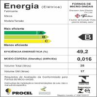 Forno Micro Ondas De Embutir Infinity 25 Litros Inox Fischer Preto 110V - 5