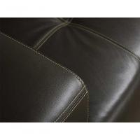 Sofá De Couro Canto Marrocos 3 Lugares Com Chaise Marrom Pigmentado - Mempra Design - 3