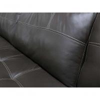 Sofá De Couro Canto Marrocos 3 Lugares Com Chaise Marrom Pigmentado - Mempra Design