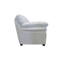 Sofá De Couro Gana 2 Lugares Branco Pigmentado - Mempra Design - 5