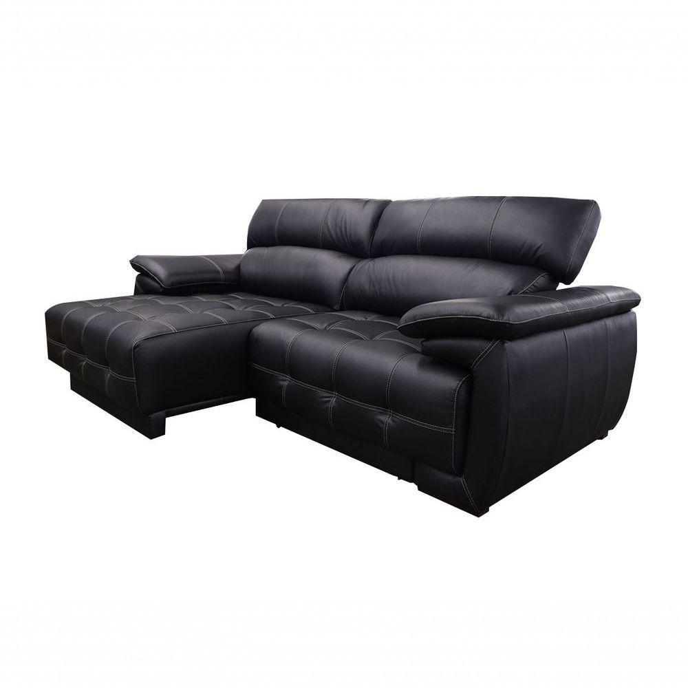 Sofá Retrátil E Reclinável De Couro Filipinas 2,40 M Preto Pigmentado - Mempra Design - 2