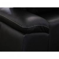 Sofá Retrátil E Reclinável De Couro Filipinas 2,40 M Preto Pigmentado - Mempra Design - 8