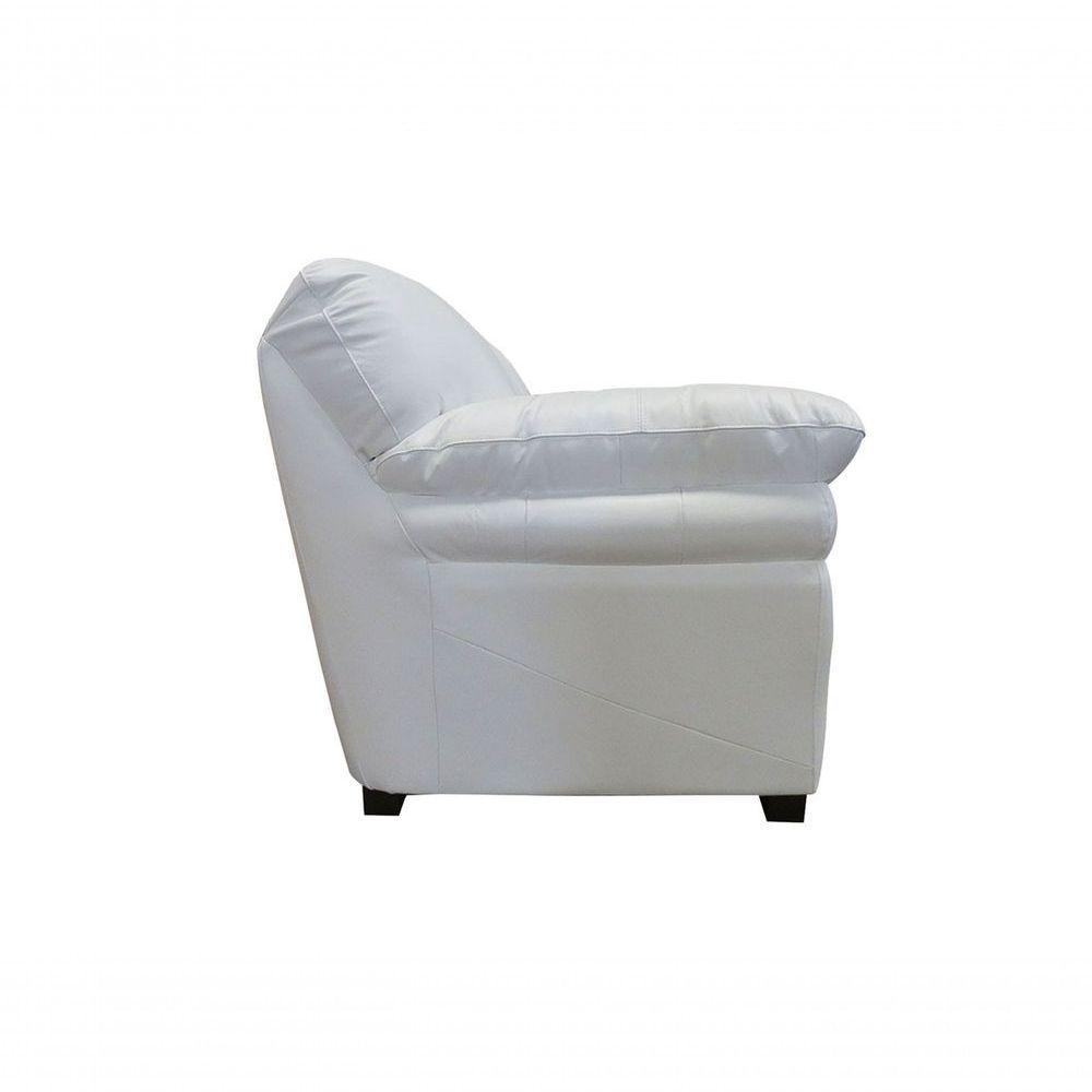 Sofá De Couro Gana 3 Lugares Branco Pigmentado - Mempra Design - 4