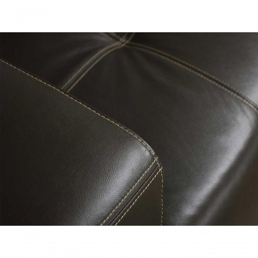 Sofá De Couro Canto Marrocos 3 Lugares Com Chaise Direita Marrom Pigmentado - Mempra Design - 3