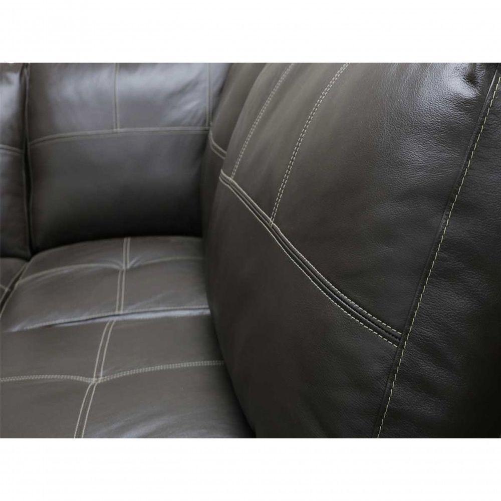 Sofá De Couro Canto Marrocos 3 Lugares Com Chaise Direita Marrom Pigmentado - Mempra Design - 6