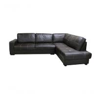 Sofá De Couro Canto Marrocos 3 Lugares Com Chaise Direita Marrom Pigmentado - Mempra Design - 5