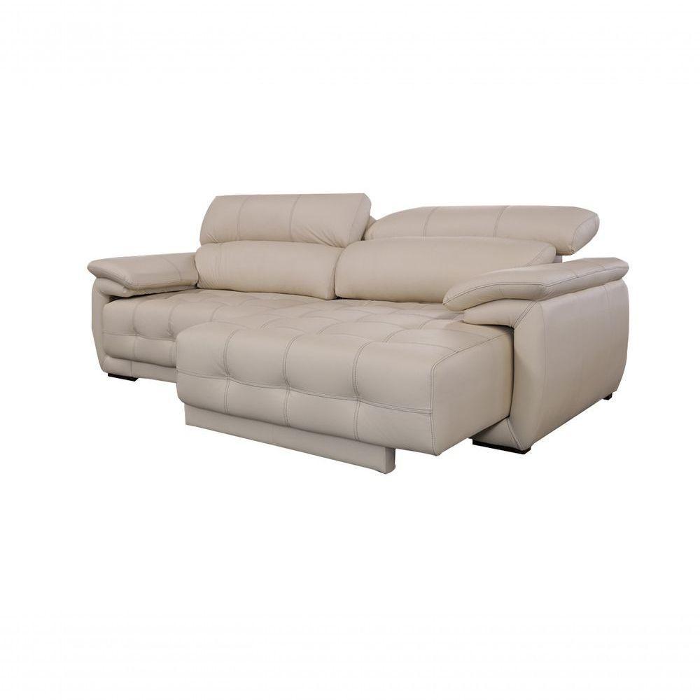 Sofá Retrátil E Reclinável De Couro Filipinas 2,60 M Manteiga Pigmentado - Mempra Design - 2