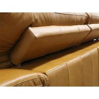 Sofá Retrátil E Reclinável De Couro Queen 2,60 M Caramelo - Mempra Design - 8