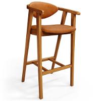 Kit 4 Banquetas Alta Para Cozinha Bancada Bar Sala De Jantar Fixa Cecília L02 Couríssimo Canela - Lyam Decor - 6