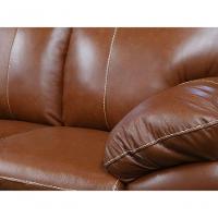 Sofá De Couro Gana 2 Lugares Conhaque Com Brilho - Mempra Design