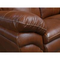 Sofá De Couro Gana 2 Lugares Conhaque Com Brilho - Mempra Design - 5