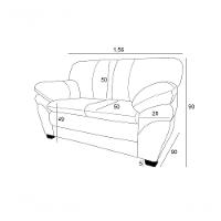 Sofá De Couro Gana 2 Lugares Conhaque Com Brilho - Mempra Design - 6