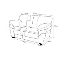 Sofá De Couro Gana 2 Lugares Conhaque Com Brilho - Mempra Design - 9