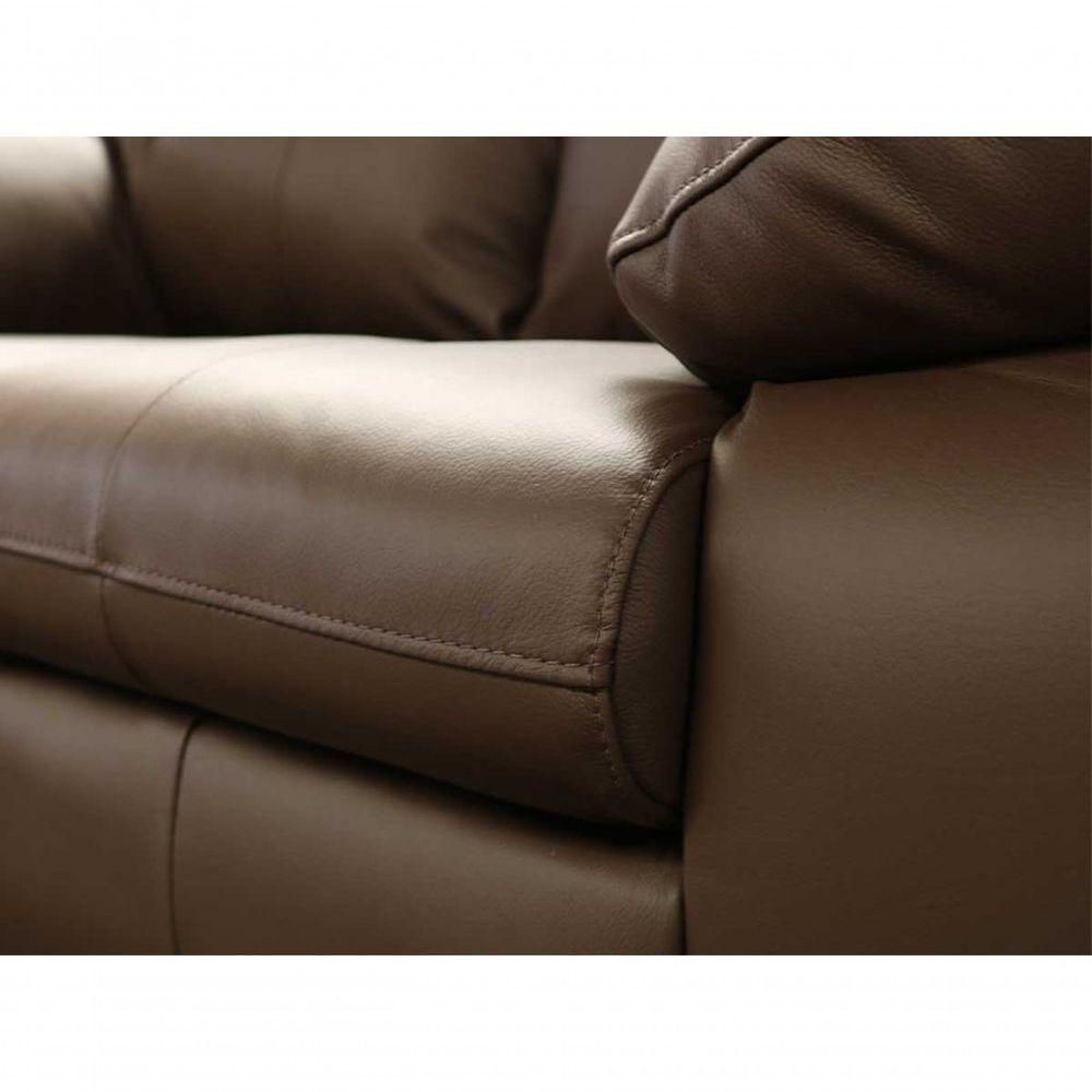 Sofá De Couro Marselha 2 Lugares Café Pigmentado - Mempra - 7