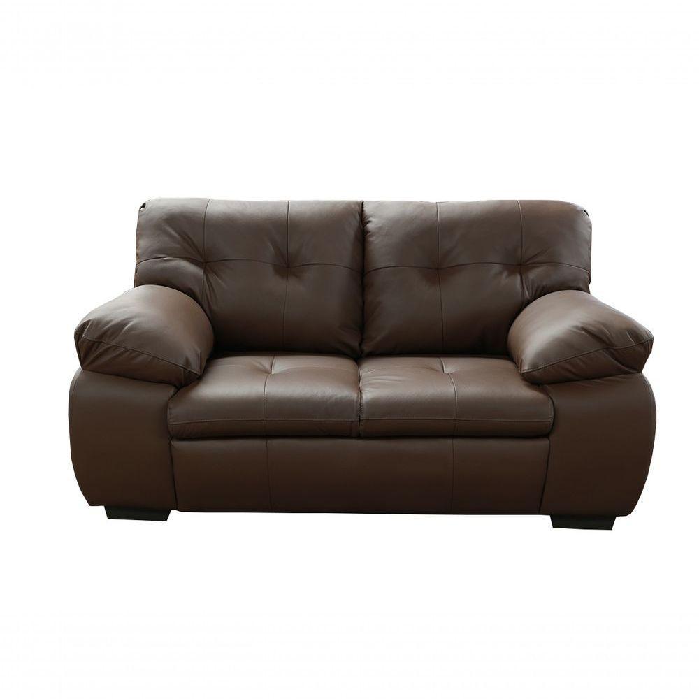 Sofá De Couro Marselha 2 Lugares Café Pigmentado - Mempra - 9
