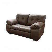 Sofá De Couro Marselha 2 Lugares Café Pigmentado - Mempra - 2