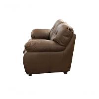 Sofá De Couro Marselha 2 Lugares Café Pigmentado - Mempra