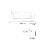 Sofá De Couro Marselha 2 Lugares Café Pigmentado - Mempra - 10