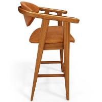 Kit 3 Banquetas Alta Para Cozinha Bancada Bar Sala De Jantar Fixa Cecília L02 Couríssimo Canela - Lyam Decor - 9