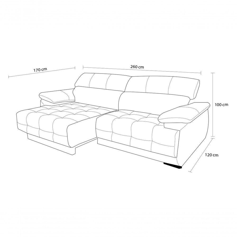 Sofá Retrátil E Reclinável De Couro Filipinas 2,60 M Preto Com Brilho - Mempra Design - 5