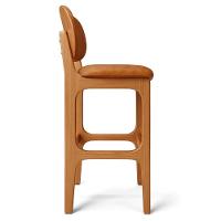 Kit 05 Banquetas Alta Bar Cozinha Sala Jantar Fixa Betta L02 Imbuia Couríssimo Canela - Lyam Decor - 9