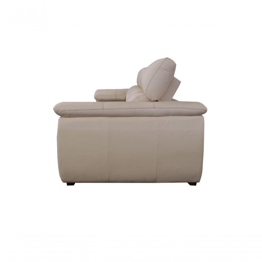 Sofá Retrátil E Reclinável De Couro Filipinas 2,40 M Manteiga Pigmentado - Mempra Design - 4