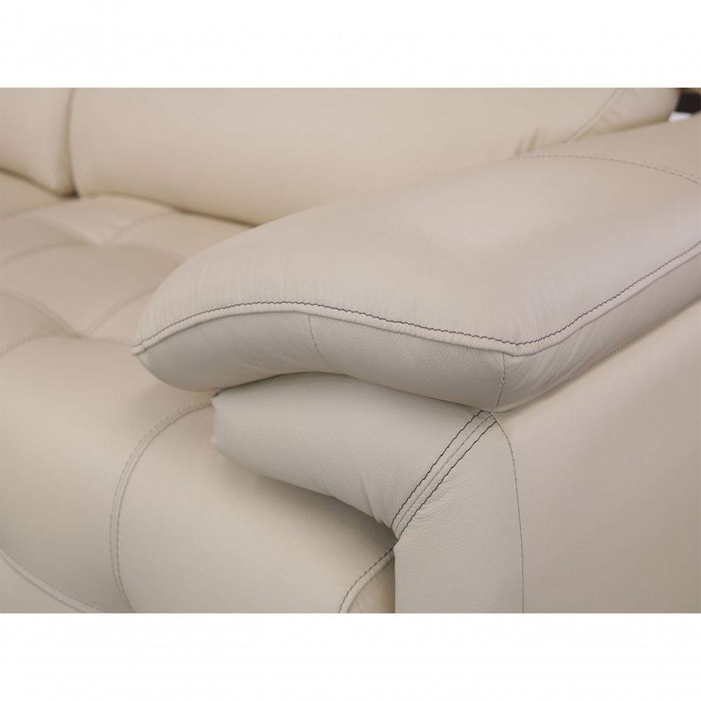 Sofá Retrátil E Reclinável De Couro Filipinas 2,40 M Manteiga Pigmentado - Mempra Design - 7