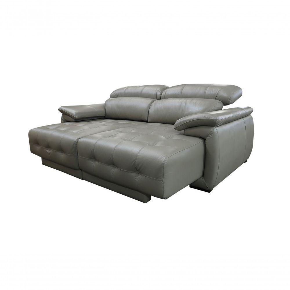 Sofá Retrátil E Reclinável De Couro Filipinas 2,20 M Avelã - Mempra Design - 3