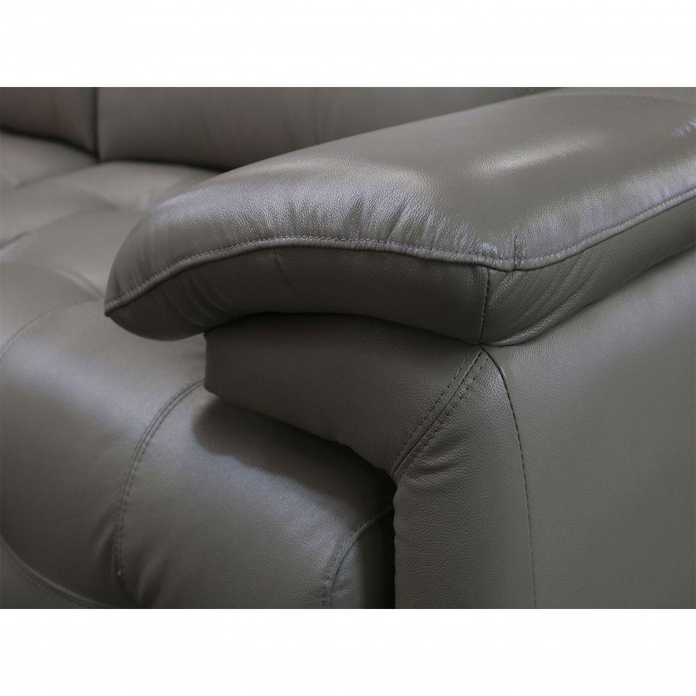 Sofá Retrátil E Reclinável De Couro Filipinas 2,20 M Avelã - Mempra Design - 7