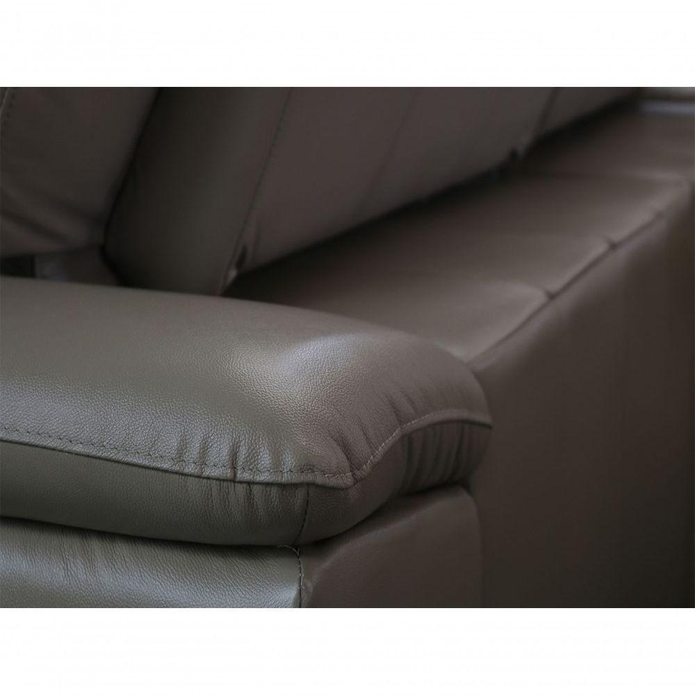 Sofá Retrátil E Reclinável De Couro Filipinas 2,20 M Avelã - Mempra Design - 9