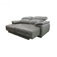 Sofá Retrátil E Reclinável De Couro Filipinas 2,20 M Avelã - Mempra Design - 3