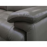 Sofá Retrátil E Reclinável De Couro Filipinas 2,20 M Avelã - Mempra Design - 7