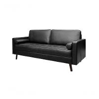 Sofá De Couro Melfi 4 Lugares Conhaque Com Brilho - Mempra - 10