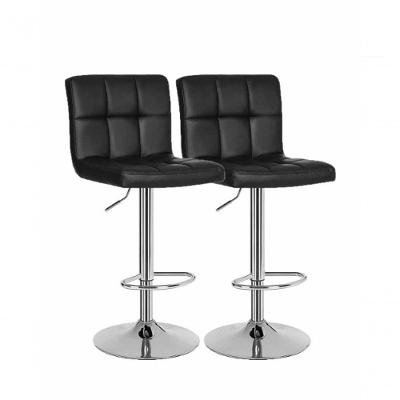 Kit 2 Cadeiras Alta Gomos Estofada Giratoria Confortavel Cozinha Bar