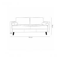 Sofá De Couro Melfi 2 Lugares Conhaque Com Brilho - Mempra - 4