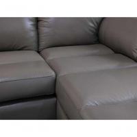 Sofá De Couro Asti 2 Lugares Com Chaise Direita Avelã - Mempra Design - 5