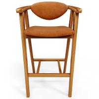 Kit 6 Banquetas Alta Para Cozinha Bancada Bar Sala De Jantar Fixa Cecília L02 Couríssimo Canela - Lyam Decor - 3