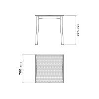 Mesa Tramontina Laura Rattan Em Polipropileno Amarelo Com Pernas De Alumínio Anodizado - 5