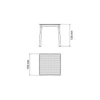 Mesa Tramontina Laura Rattan Em Polipropileno Amarelo Com Pernas De Alumínio Anodizado - 6