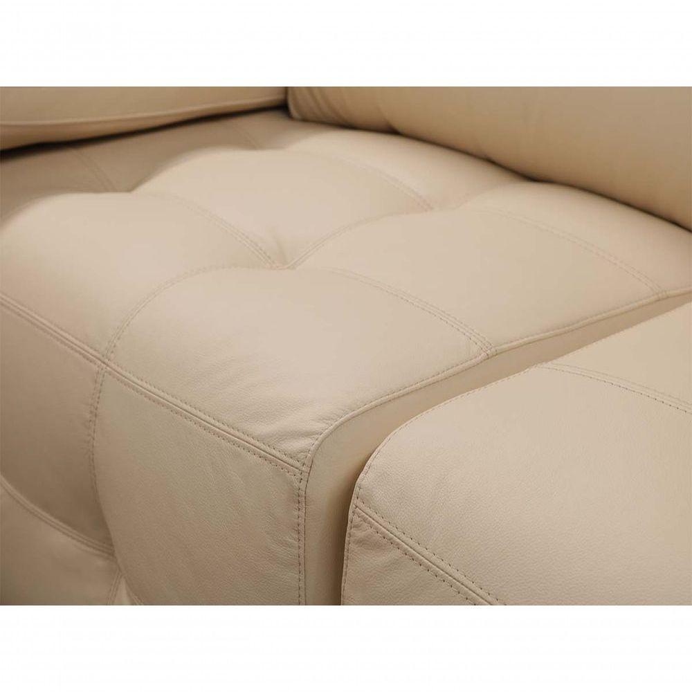 Sofá Retrátil E Reclinável De Couro Queen 2,20 M Manteiga Pigmentado - Mempra Design - 3