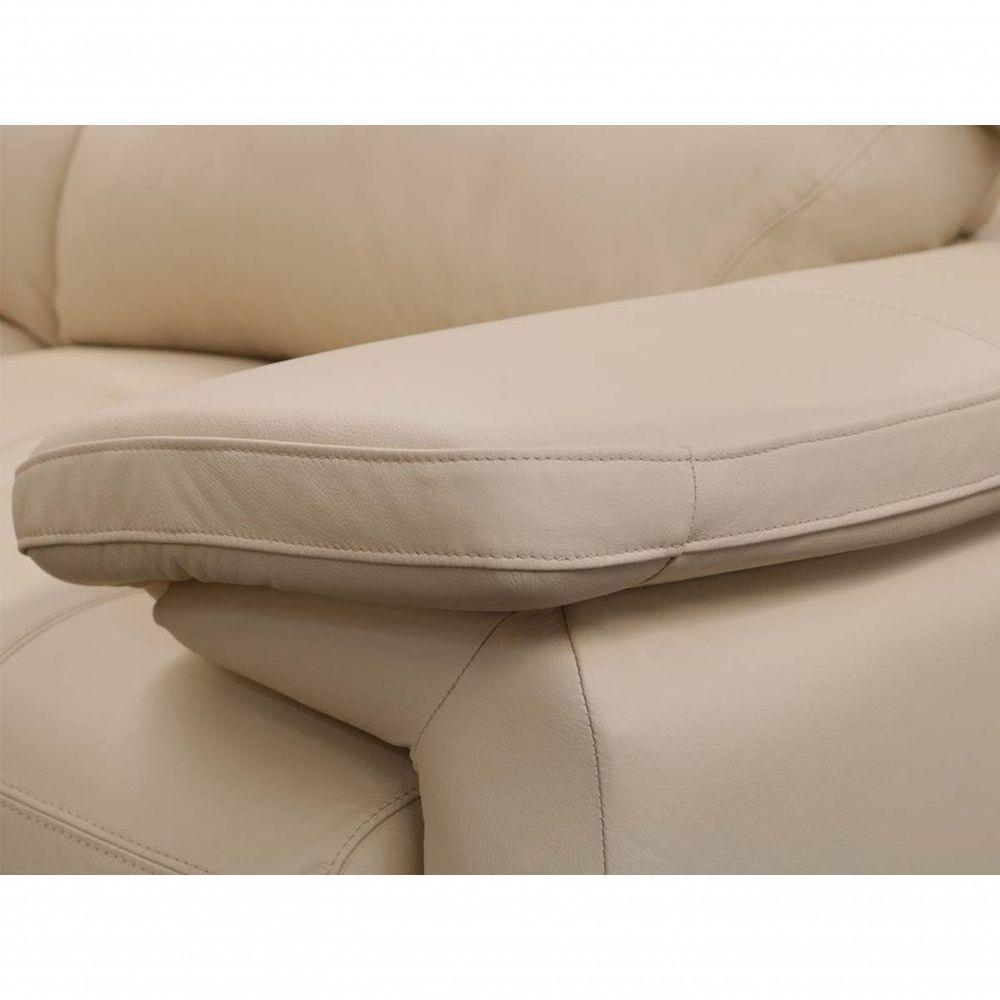 Sofá Retrátil E Reclinável De Couro Queen 2,20 M Manteiga Pigmentado - Mempra Design - 7