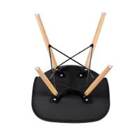 Kit 8 Cadeiras Eiffel Charles Eames Dkr Base Madeira Preta - 6