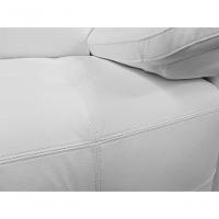 Sofá Retrátil E Reclinável De Couro Queen 2,20 M Branco Pigmentado - Mempra Design - 7