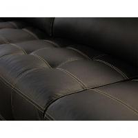 Sofá Retrátil E Reclinável De Couro Queen (3 Módulos) 3,30 M Preto Pigmentado - Mempra Design - 9